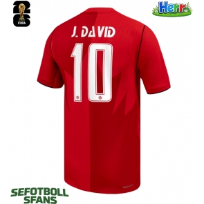 Kanada Jonathan David #10 Hemmatröja VM 2026 Kortärmad
